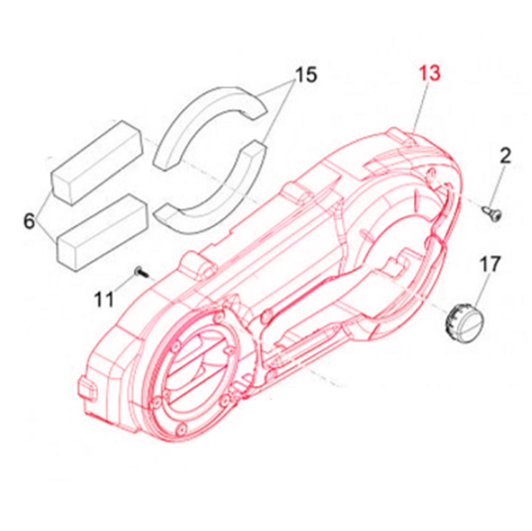 Abdeckung PIAGGIO Variodeckel fr APRILIA-GILERA-PIAGGIO Atlantic-Scarabeo-Fuoco-Nexus-Beverly-MP3-X8-X9-X10-XEVO fr APRILIA-GILERA-PIAGGIO Atlantic-Scarabeo-Fuoco-Nexus-Beverly-MP3-X8-X9-X10-XEVO