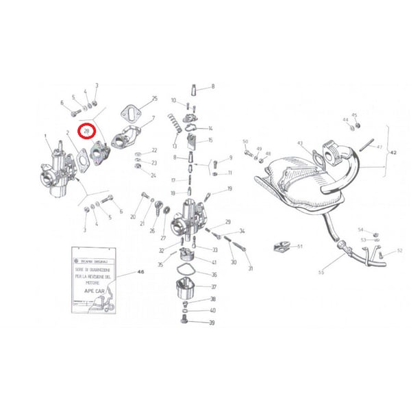 Ansaugstutzen PIAGGIO f�r PIAGGIO Ape TM