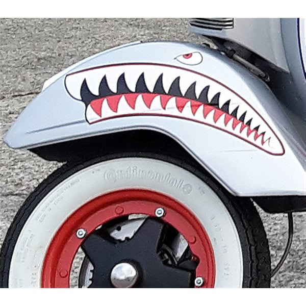 Aufkleber mit Motiv Haifischmaul 