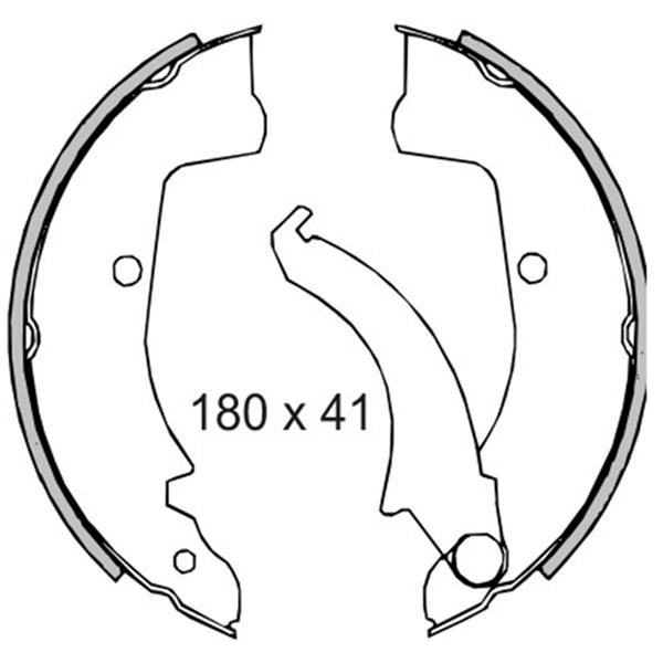 Bremsbacken RMS vorne oder hinten fr PIAGGIO Ape MP-P fr PIAGGIO Ape MP-P unter Fahrzeuge & Teile > Fahrzeugersatzteile & -zubehr > Motorradzubehr