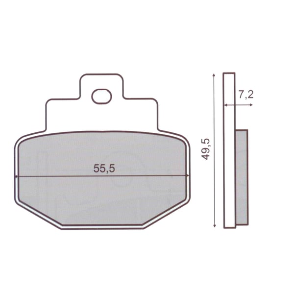 Bremsbel�ge PIAGGIO S52 hinten 497348 - 647161 f�r Vespa GTS-GTS Super-GTV-GT 60-GT-GT L 125-300ccm