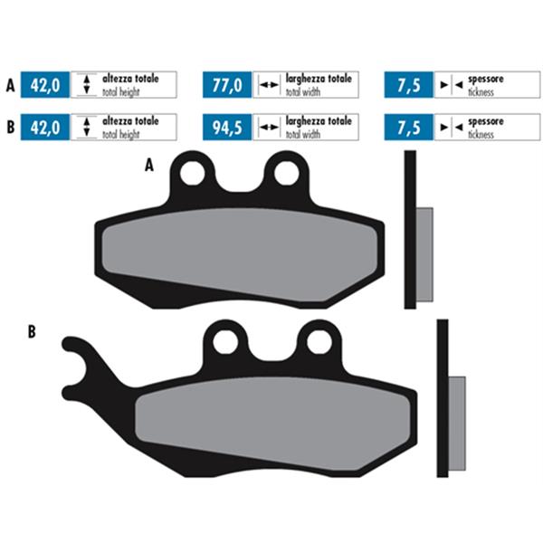 Bremsbelge POLINI Sintered S18 