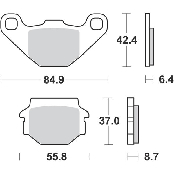 Bremsbelge RMS S27  unter Fahrzeuge & Teile > Fahrzeugersatzteile & -zubehr > Motorradzubehr