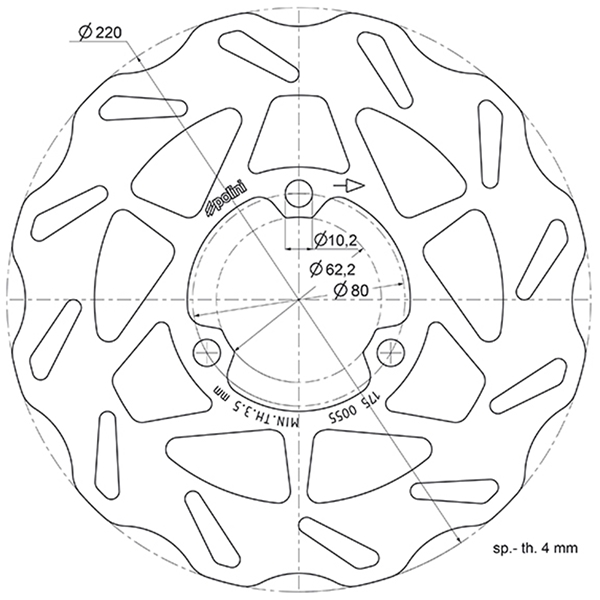 Bremsscheibe POLINI fr HM CRE-SIX-Derapage 50ccm fr HM CRE-SIX-Derapage 50ccm unter Fahrzeuge & Teile > Fahrzeugersatzteile & -zubehr > Motorradzubehr