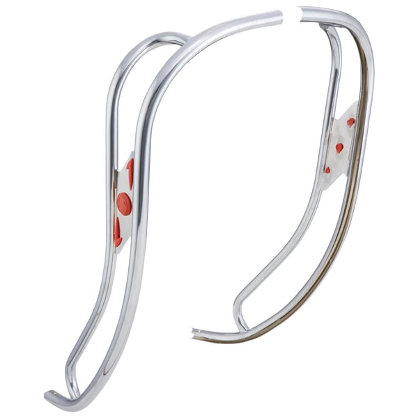 Doppelschlitzrohr CUPPINI Beinschild Ulma Style f�r Lambretta 125 LI 1-2-150 LI 1-2-175 TV 1-2-