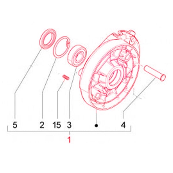 Getriebedeckel PIAGGIO f�r Vespa Primavera-Sprint 50ccm 3V 4T iGet