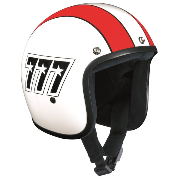 Helm BANDIT 777- weiss-rot- Gr- XS Jethelm