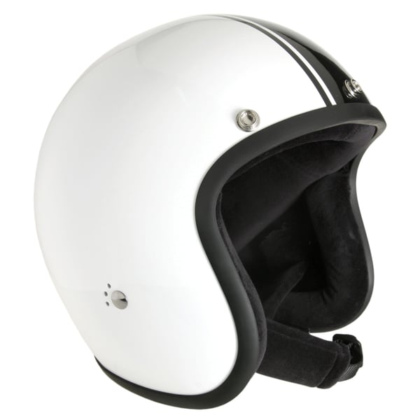 Helm BANDIT Classic Jet- weiss-schwarz- Gr- XS- 53-54cm Jethelm
