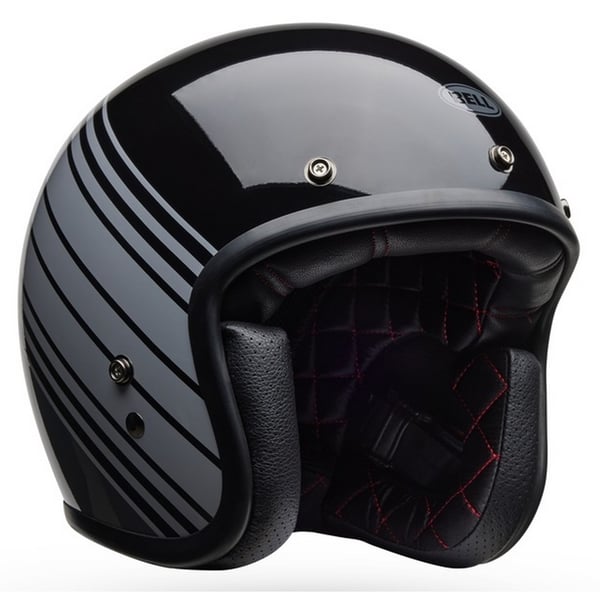 Helm BELL Custom 500 Edge- schwarz-grau gl�nzend- Gr- M- 57-58cm Jethelm