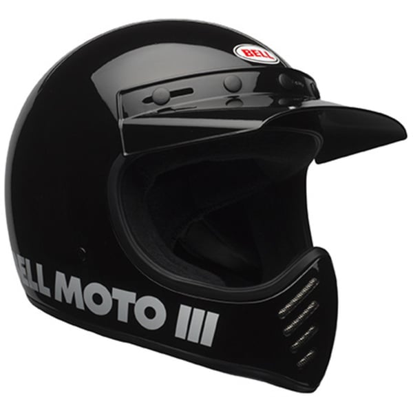 Helm BELL MOTO 3 Classic- schwarz gl�nzend- Gr- L- 59-60cm Crosshelm