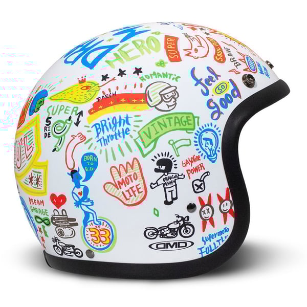 Helm DMD RETRO Soul- weiss matt- Gr- M- 56-57cm Jethelm