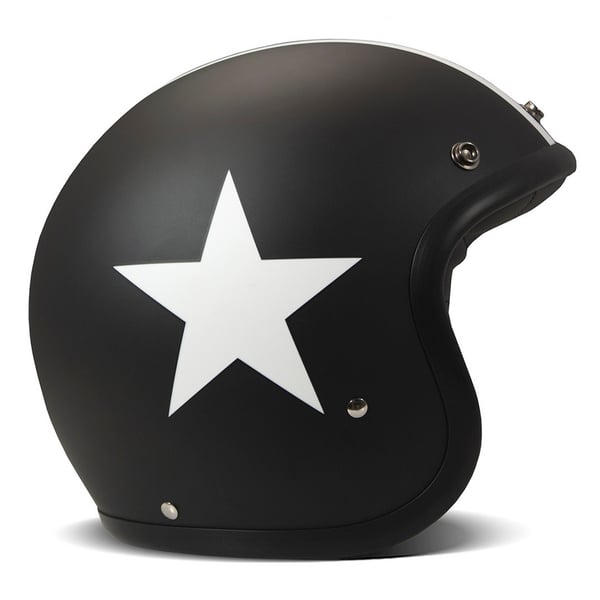Helm DMD RETRO Star Black- schwarz matt- Gr- L- 58cm Jethelm