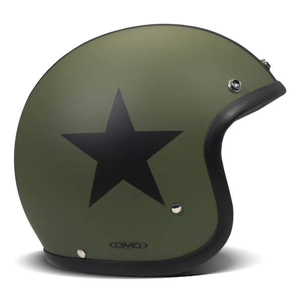 Helm DMD RETRO Star Green- olivgr�n matt- Gr- M- 56-57cm Jethelm