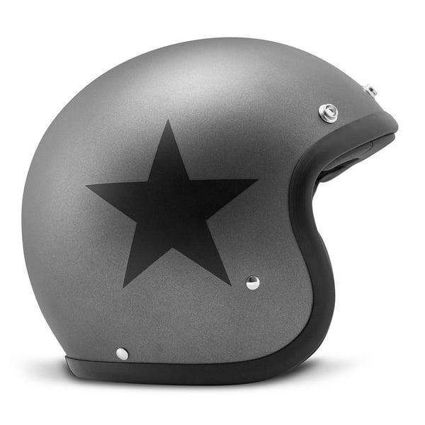 Helm DMD RETRO Star Grey- grau matt- Gr- M- 56-57cm Jethelm