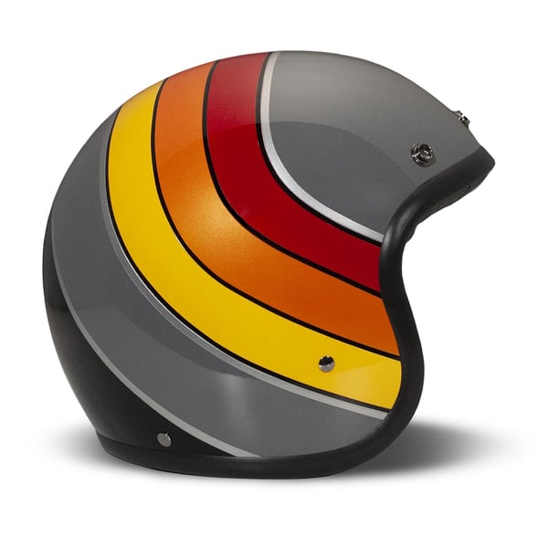 Helm DMD Vintage Curve- grau gl�nzend- Gr- M- 56-57cm Jethelm