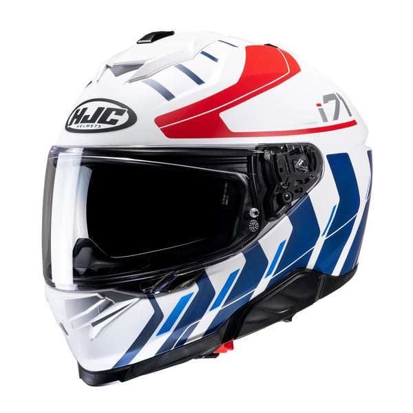 Helm HJC I71 IMO MC21F- weiss-rot-blau matt- Gr- L- 58-59 cm Integralhelm
