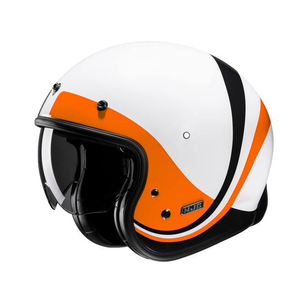 Helm HJC V31- weiss-orange- Gr- L- 58-59 cm Jethelm