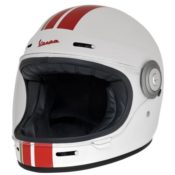 Helm PIAGGIO Vespa Racing Sixties- weiss-rot- Gr- S- 55-56cm Integralhelm