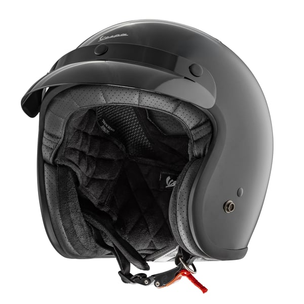 Helm PIAGGIO Vespa Versilia- schwarz gl�nzend- Gr- S- 55-56cm Jethelm