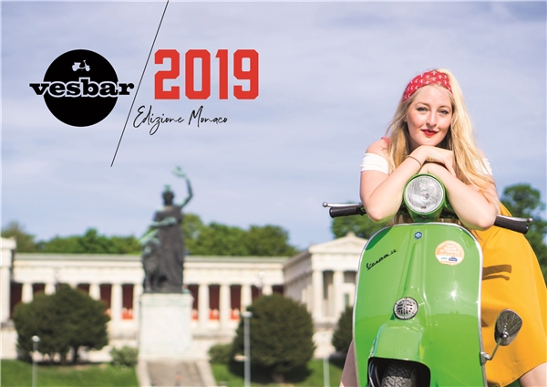 Kalender VESBAR 2019 Vespa Edizione Monaco  unter Fahrzeuge & Teile > Fahrzeugersatzteile & -zubehr > Motorradzubehr