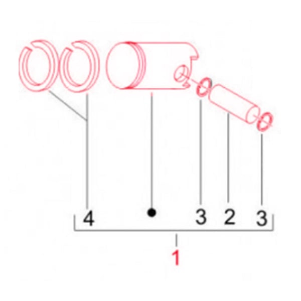 Kolben PIAGGIO Standard- 4878020001 - 288990-1 f�r Vespa ET2-LX-LXV-S-Primavera-Sprint 50ccm 2T AC- passt auch f�r APRILIA-DERBI-GILERA-PIAGGIO