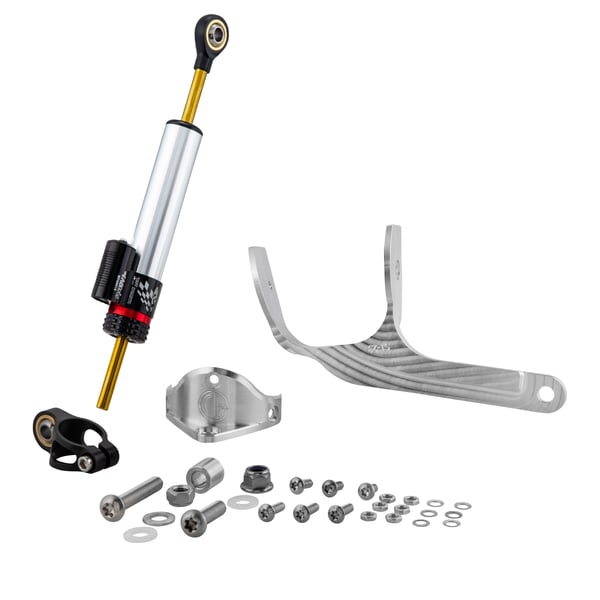 Lenkungsdämpfer CTP 2-0 schwarz-silber für Vespa 125 Primavera ET3 Lenkungsdämpfer CTP 2-0 schwarz-silber für Vespa 125 Primavera ET3