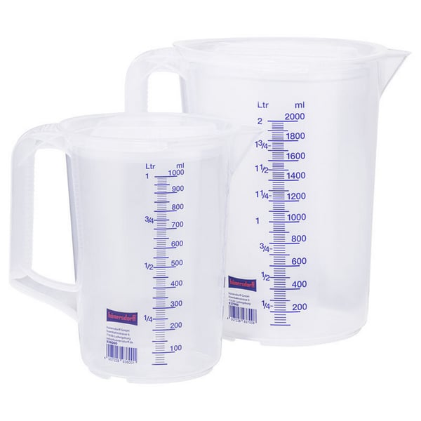 Messbecher-Set H�NERSDORFF 1x1000ml + 1x2000ml transparent 
