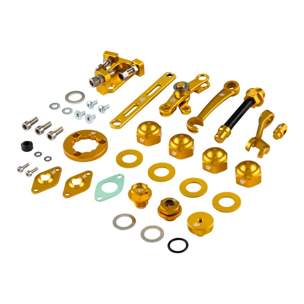 Muttern-Hebel-Stellkit-Bleche SP Developments- Seilzug Kupplung-Gang-Bremse f�r Lambretta 125 DL-GP-150 DL-GP-200 DL-GP