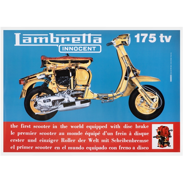 Poster Lambretta TV 175  unter Fahrzeuge & Teile > Fahrzeugersatzteile & -zubehr > Motorradzubehr