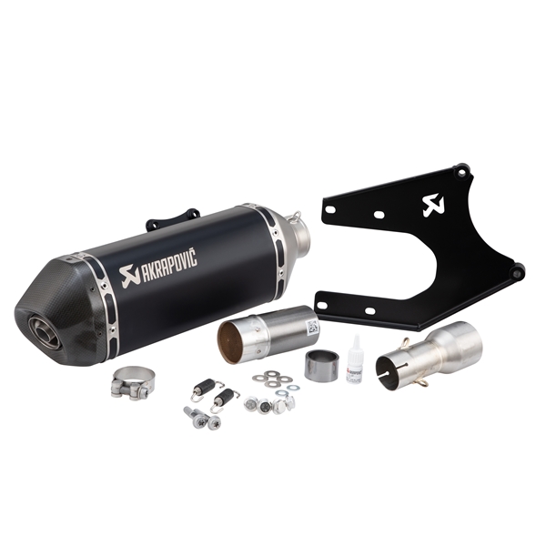 Rennauspuff AKRAPOVIC Black Edition SLIP-ON fr Vespa-PIAGGIO Primavera-Sprint 125-150ccm i-e- 3V 4T AC (Euro 5) fr Vespa-PIAGGIO Primavera-Sprint 125-150ccm i-e- 3V 4T AC (Euro 5)