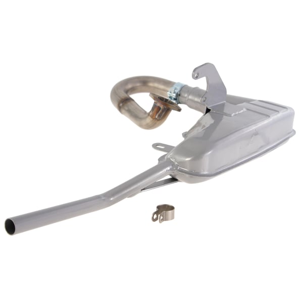 Rennauspuff Ancelotti- Stahl silber f�r Lambretta 125 LI-LIS-DL-GP-150 LI-LIS-SX-DL-GP-175 TV 2-3-200 TV-SX-DL-GP