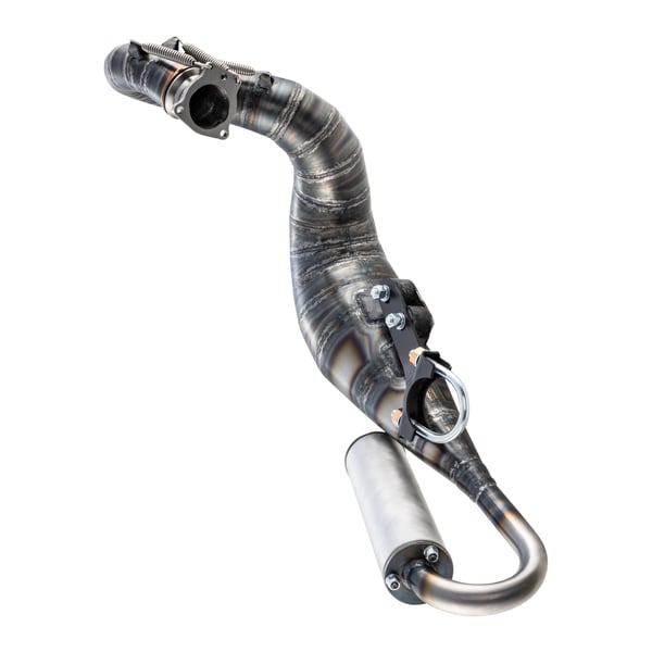 Rennauspuff BFA-FRT 150ccm- Stahl klarlackiert- Farbe (ESD): silber f�r Vespa 90-R-SS-100-125-PV-ET3