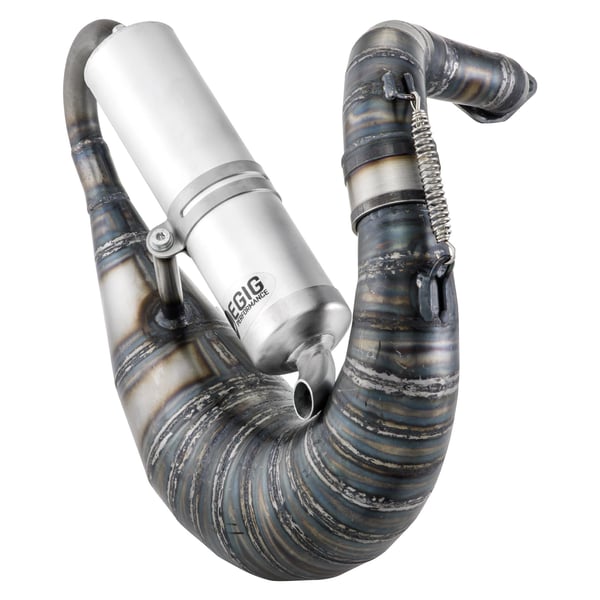 Rennauspuff EGIG Performance Cobra Evo- Stahl unlackiert- D�mpfer: Aluminium Farbe (ESD): silber f�r Vespa 90-R-SS-100-125-PV-ET3