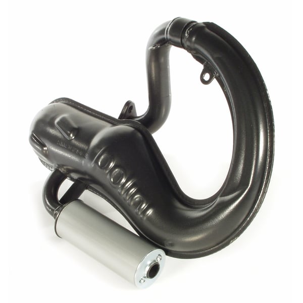 Rennauspuff POLINI Banane Sport 200-2051-S- Stahl schwarz- D�mpfer: Aluminium Farbe (ESD): silber f�r Vespa PK80-125 S-PK100-125XL-PK125-ETS-N-XL2