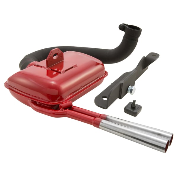 Rennauspuff SIP ROAD 2-0 Sport Optik 0201- Stahl rot- Farbe (ESD): chrom f�r Vespa 125 VM-VN-150 VL-VB1T-VGL1T