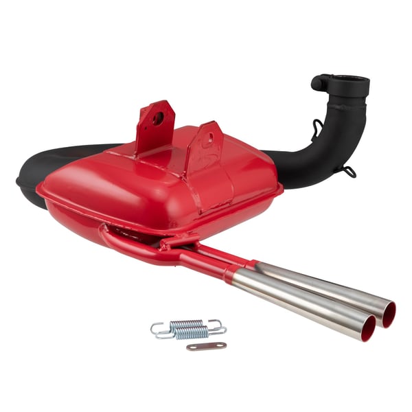 Rennauspuff SIP ROAD 3-0 Sport Optik- Stahl rot- Farbe (ESD): chrom f�r Vespa 125 VNA-TS-150 VBA-T4-PX80-150-PE-Lusso