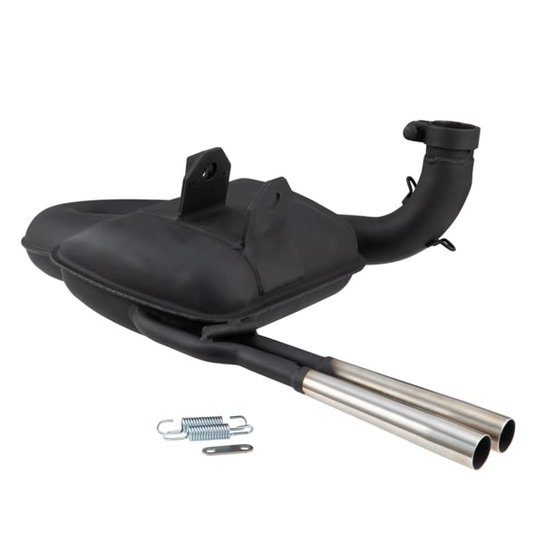 Rennauspuff SIP ROAD 3-0 Sport Optik- Stahl schwarz- Farbe (ESD): chrom f�r Vespa 125 VNA-TS-150 VBA-T4-PX80-150-PE-Lusso