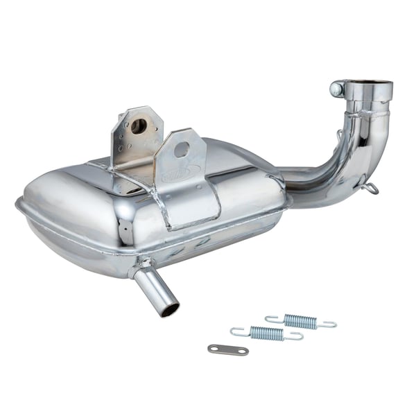 Rennauspuff SIP ROAD 3-0- Stahl chrom f�r Vespa 125 VNA-TS-150 VBA-Sprint-PX80-150-PE-Lusso