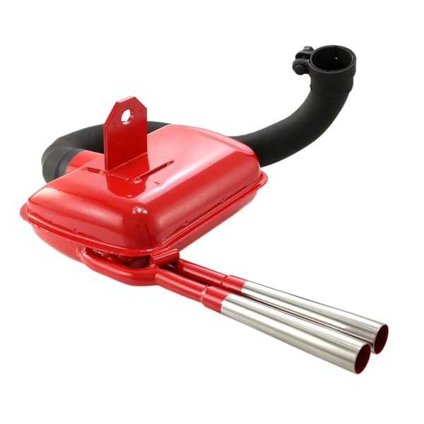 Rennauspuff SIP Road Sport Optik 0205 - 0206- Stahl rot- Farbe (ESD): chrom f�r Vespa 160 GS-180 Rally-SS