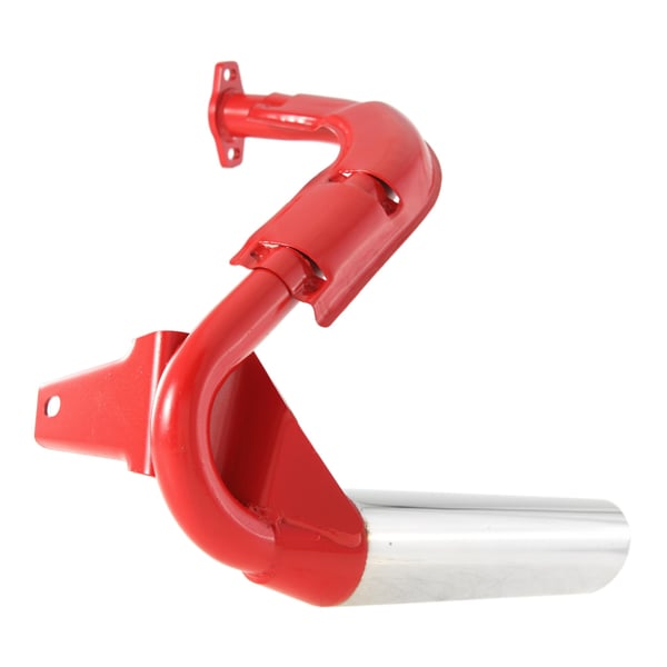 Rennauspuff SIP Sport Replika- Stahl rot- D�mpfer: chrom Farbe (ESD): chrom f�r Vespa 50-N-L-R-S-Special-SR-SS