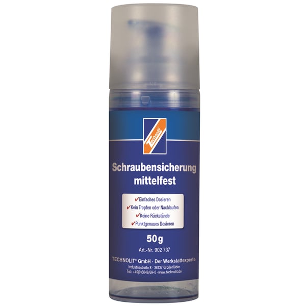 Schraubensicherung TECHNOLIT mittelfest blau 