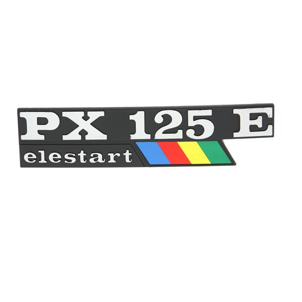 Schriftzug PX125E elestart Seitenhaube links fr Vespa PX 125 E Lusso-EFL-Arcobaleno fr Vespa PX 125 E Lusso-EFL-Arcobaleno