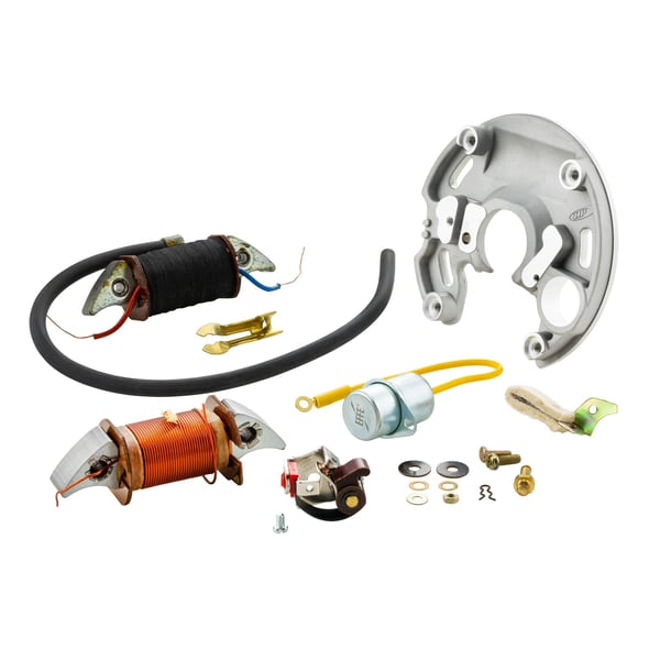 Set Z�ndspulen- Unterbrecher- Kondensator und Z�ndgrundplatte 6V f�r original Zylinder f�r Vespa 50-N-L-R 1-Special V5A2-V5B1 1-