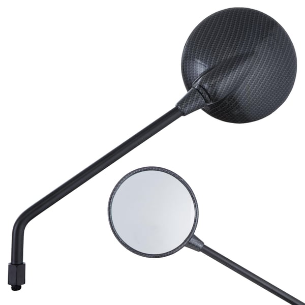 Standard Spiegel CARBONE Look C20256 zur Montage am Lenkerunterteil links oder rechts f�r Vespa