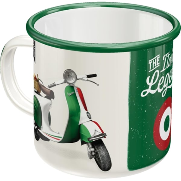 Tasse mit Motiv Vespa - Italian Legend weiss-gr�n 