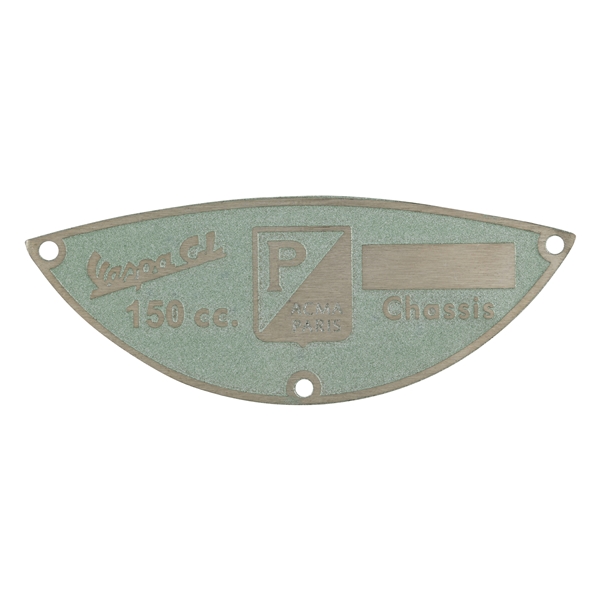Typenschild -PIAGGIO ACMA Paris- fr Vespa ACMA 150 GL -56-58-TAP Militaire fr Vespa ACMA 150 GL -56-58-TAP Militaire