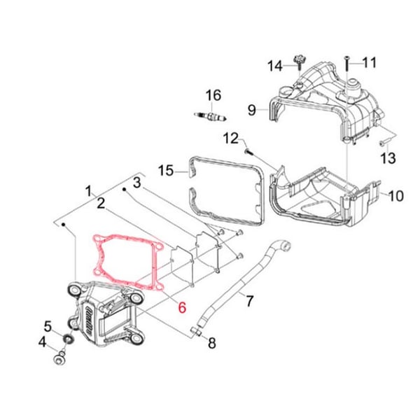 Ventildeckeldichtung PIAGGIO- 832153 f�r Vespa LX-S 50ccm 4T AC- 2-Ventil