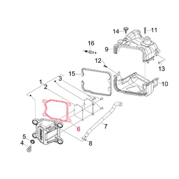 Ventildeckeldichtung PIAGGIO- 845339 f�r Vespa LX-S-Primavera-Sprint 50ccm 4T AC 4-Ventil