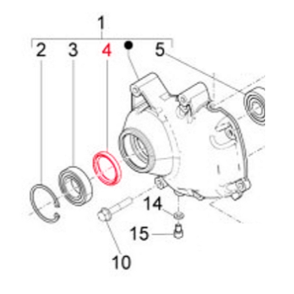 Wellendichtring Antriebswelle-Getriebedeckel 38x50x7 mm- PIAGGIO fr Vespa GTS-GTS Super-GTV-GT 60-GT-GT L 125-300ccm fr Vespa GTS-GTS Super-GTV-GT 60-GT-GT L 125-300ccm