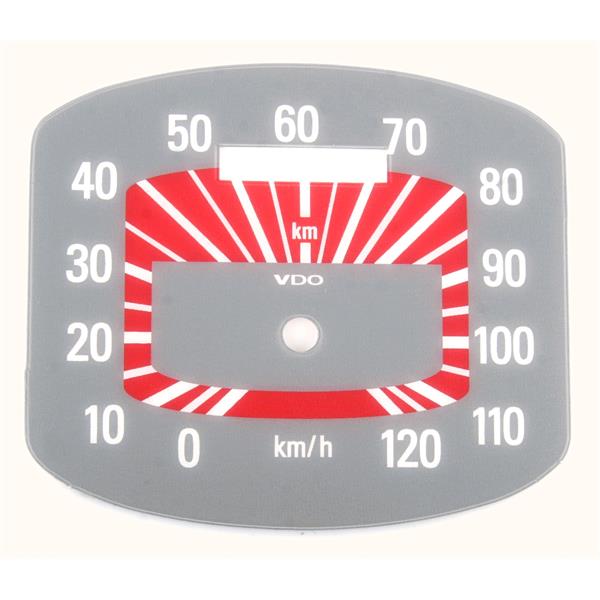 Ziffernblatt fr VDO Tachometer fr Vespa 125 VNB-150 GS-T2-4 (d) fr Vespa 125 VNB-150 GS-T2-4 (d)